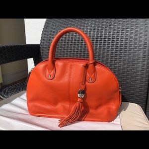 Tignanello orange leather purse